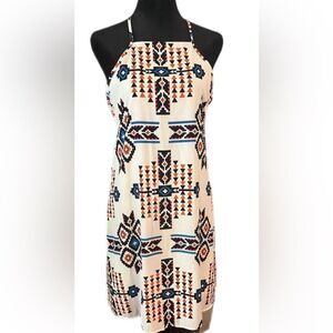 GB Red and Black Aztec sleeveless dress size medium